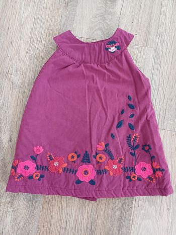 Robe violette à fleurs 3mois