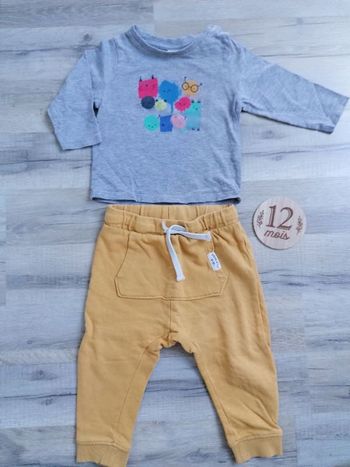Ensemble pantalon tshirt 12 mois