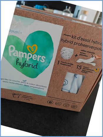Pampers hybrid/ couche lavable+ 15 changes.