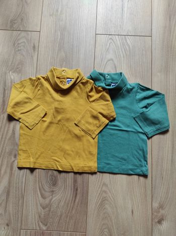 Lot 2 t-shirt manches longues 12 mois Mots d'enfants