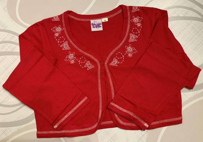Gilet boléro rouge - 14 ans - Entre nous les filles - photo numéro 4