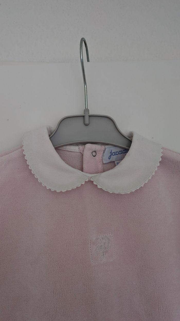 Pyjama chic velours rose  Jacadi 6 mois - photo numéro 2