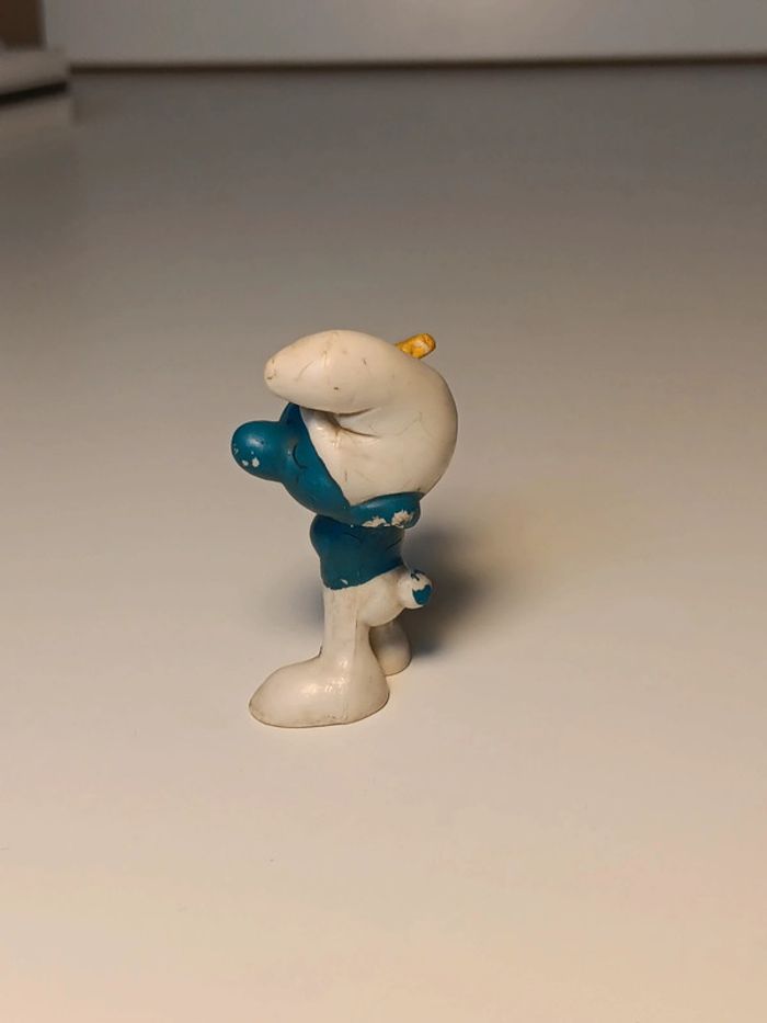 Figurine vintage Schtroumpf mandoline peyo W.germany - photo numéro 4