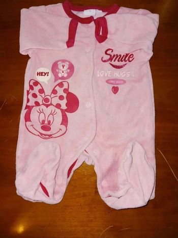 Pyjama velours minnie 3 mois disney