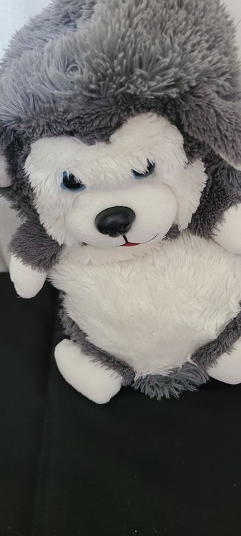 Peluche Cali Pets chien loup gris blanc DUJARDIN JAY AT JAY