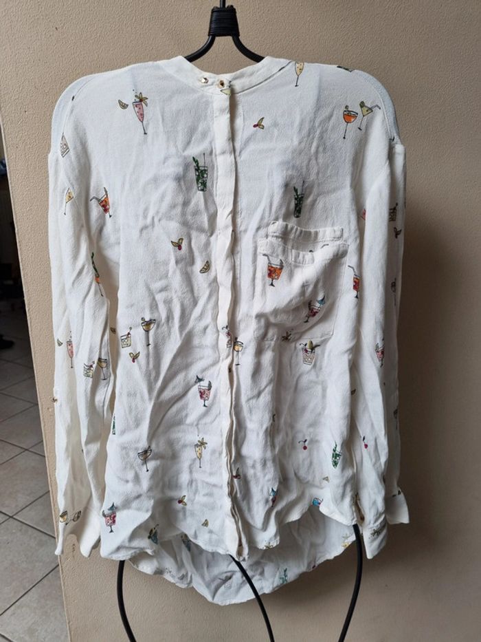 Chemise crème avec dessins