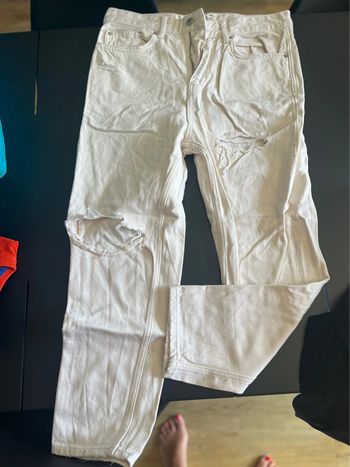 Jeans droit destroy