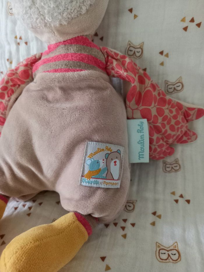 Doudou chouette Biscotte et Pompon Moulin Roty - photo numéro 2