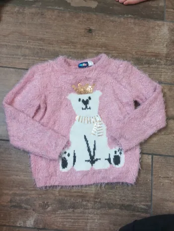 Pull pilou ours couronne Fille 4/6 ans Lupilu