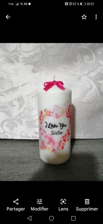 Bougie personnalisée