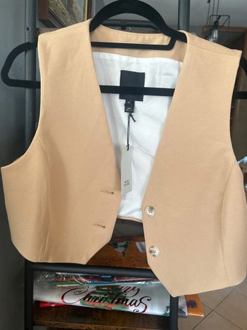 Gilet costume beige