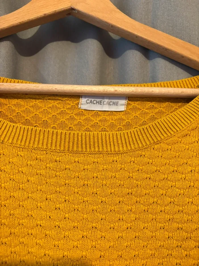 Pull jaune moutarde - photo numéro 2