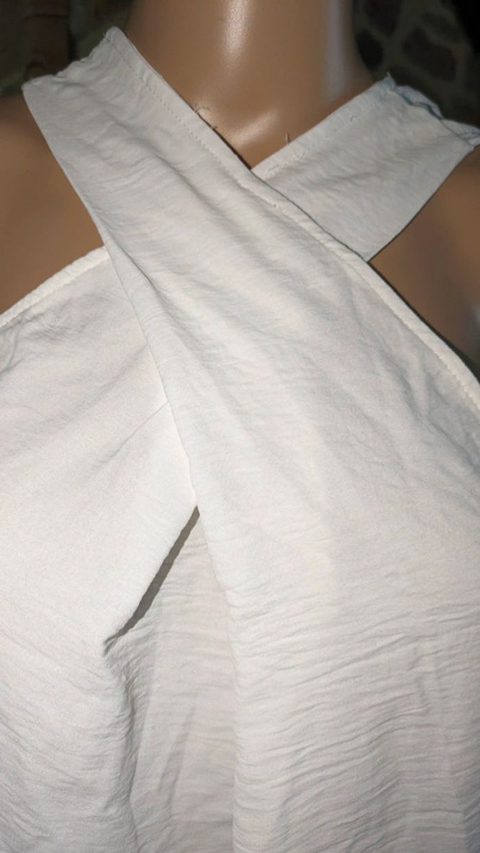 Haut blanc croisé devant taille S/38 jamais porté - photo numéro 3