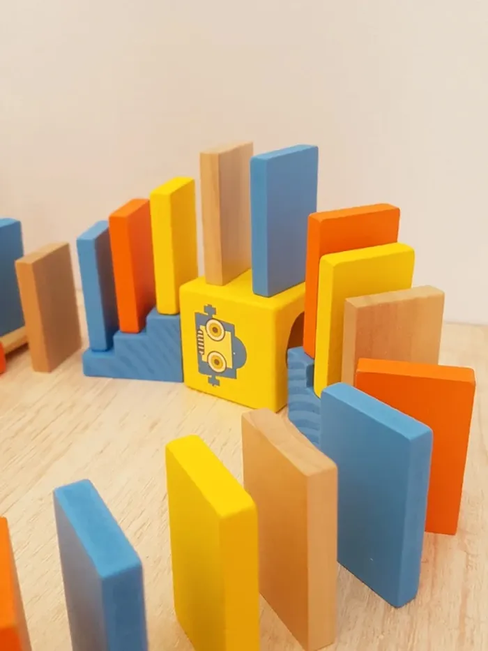 Dominos robots jeu de manipulation en bois - photo numéro 12
