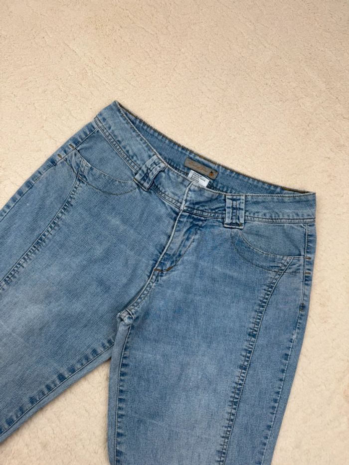 Jeans taille Base évasé bootcut Vintage Bleu Y2k 00’s - photo numéro 4
