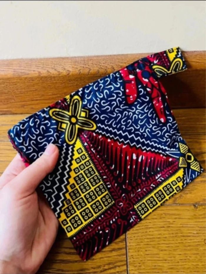 Sublime pochette africaine en coton noir à motif neuve - photo numéro 3
