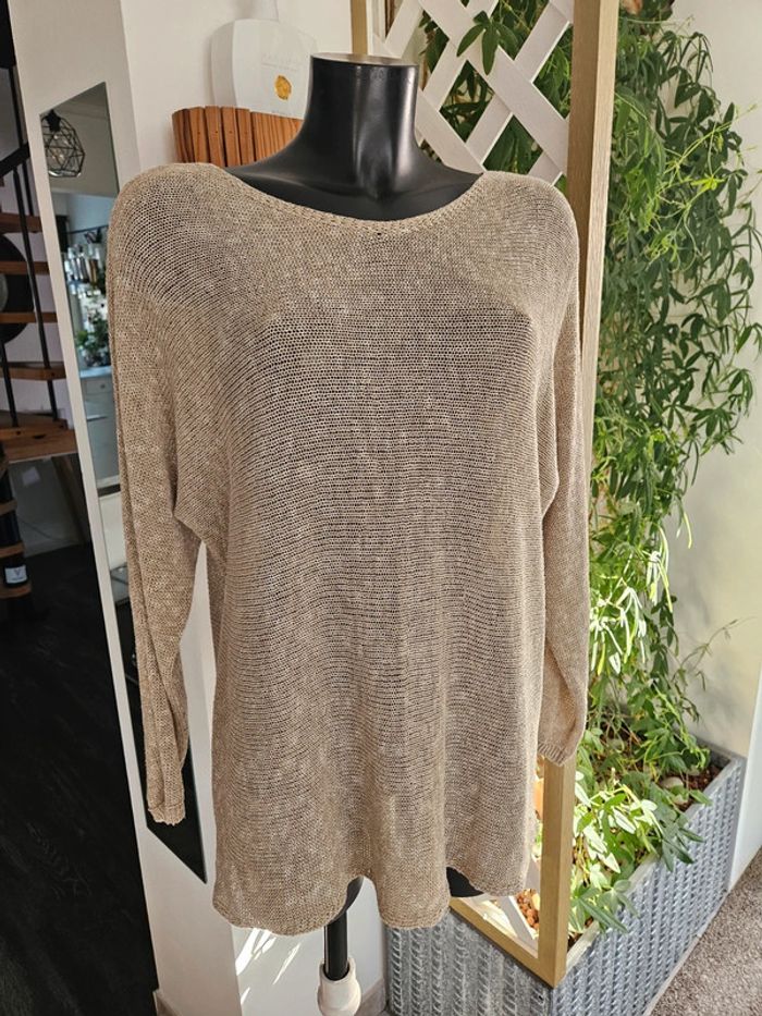Brax pull beige/ doré taille 46