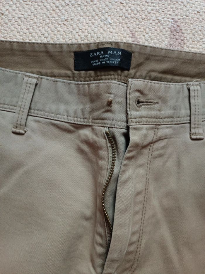 Pantalon beige kaki eu 42 zara man - photo numéro 2