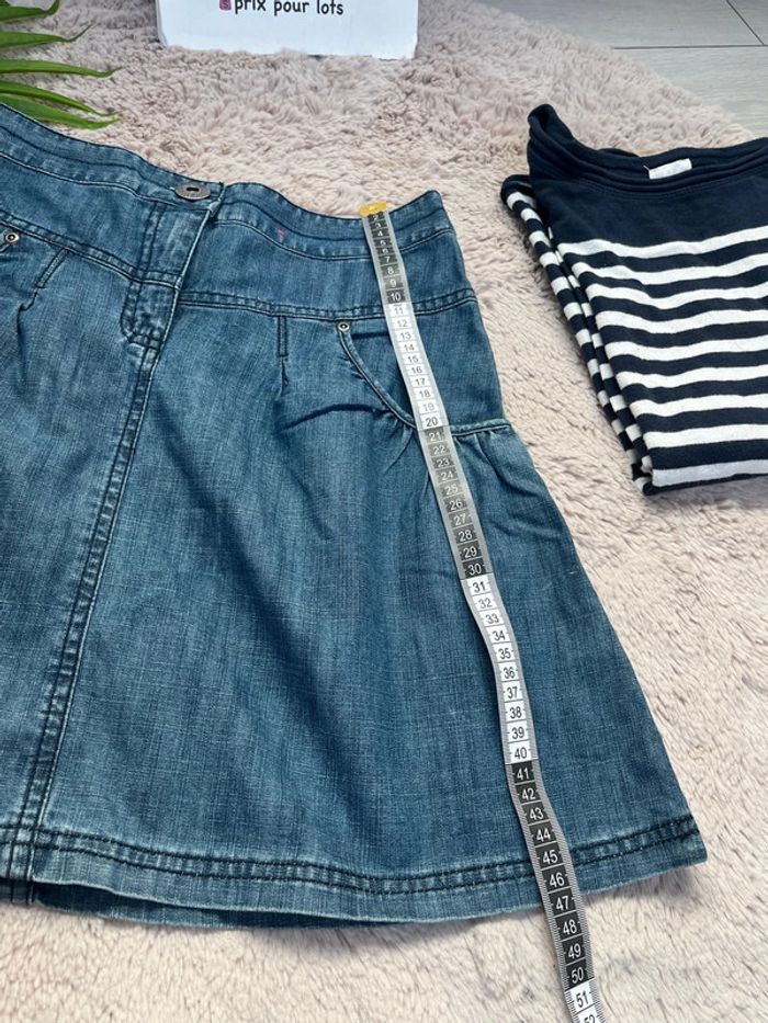 jupe en jean évasée - photo numéro 4