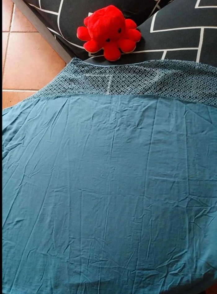 Haut bleu brodé T48 - photo numéro 8