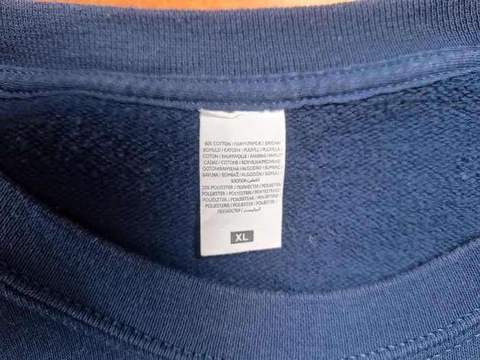 Sweat col rond / crewneck homme bleu foncé / taille XL full broderie (473) - photo numéro 6