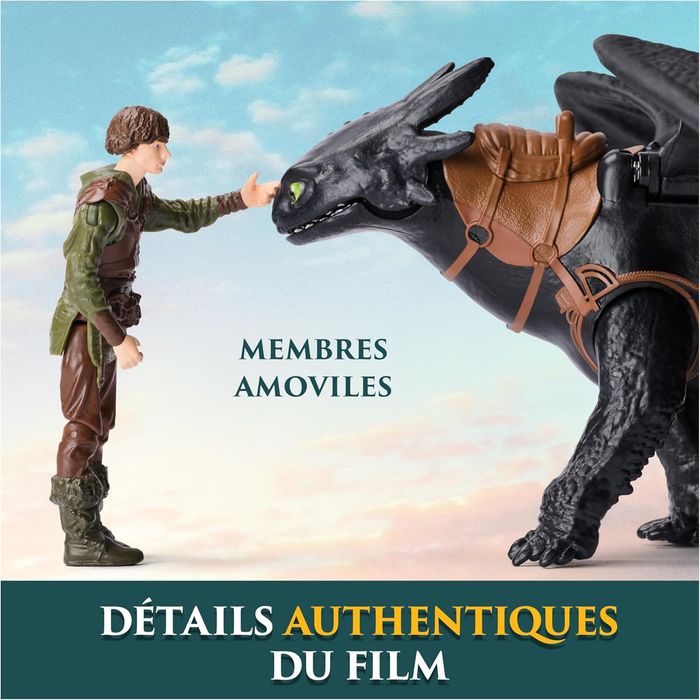 🐉 Dreamworks Dragons – Figurines articulées Dragon Krokmou + son dresseur Viking Harold - photo numéro 4