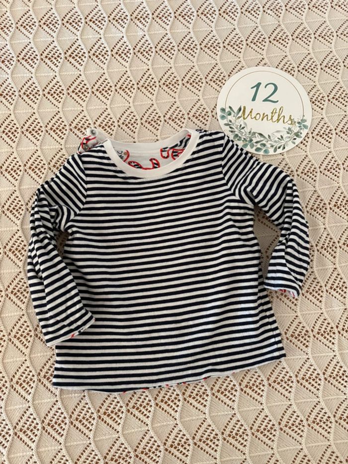 T-shirt réversible 12 mois - photo numéro 2