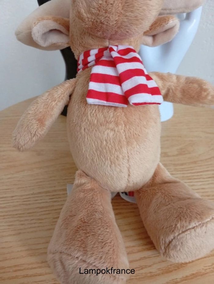 Peluche cerf kinder bon état 25cm - photo numéro 2