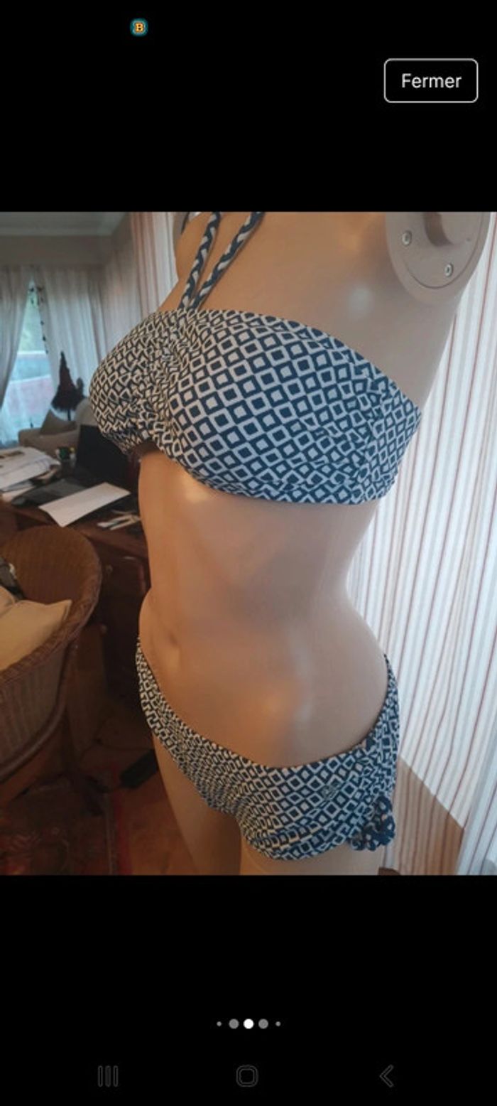 Bikini Shiwi Bleu/Blanc eu 40 fr 38/40 bonnet A/B - photo numéro 5