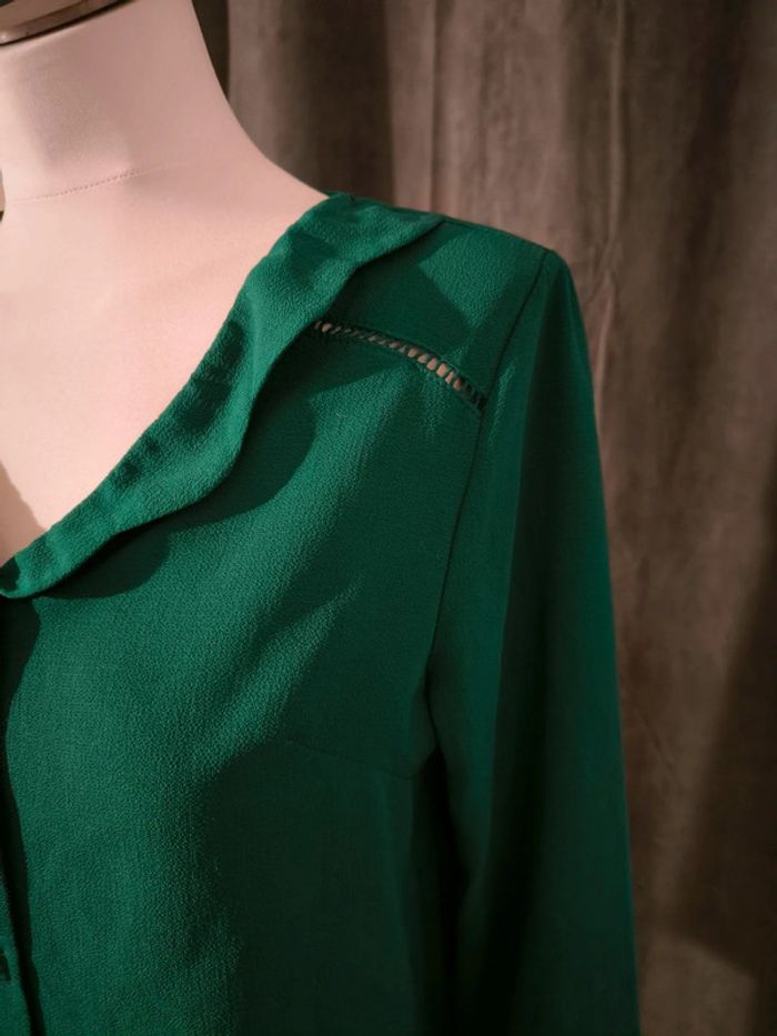 Chemisier vert Noémie & co taille S - photo numéro 3