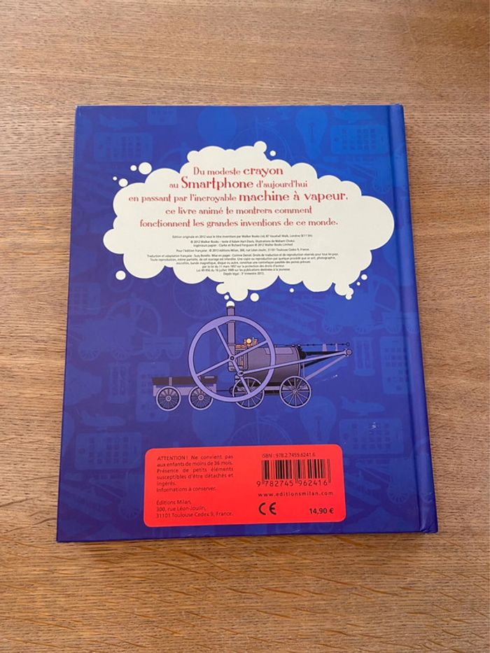 Livre animé Inventions Éditions Milan état neuf - photo numéro 2