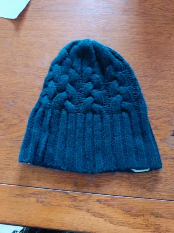 Bonnet laine noir 25 cm