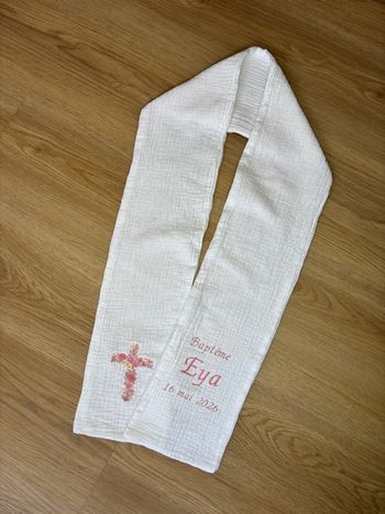 Écharpe de baptême personnalisée 