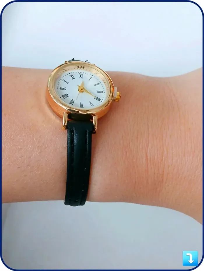 Montre chic au style classique, cadran romain et bracelet raffiné - photo numéro 4