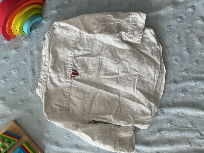 chemise manches longues blanc poche poitrine 12 mois obaibi - photo numéro 10