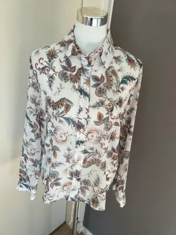 Liu Jo chemise haut voilée imprimée multicolore taille 38