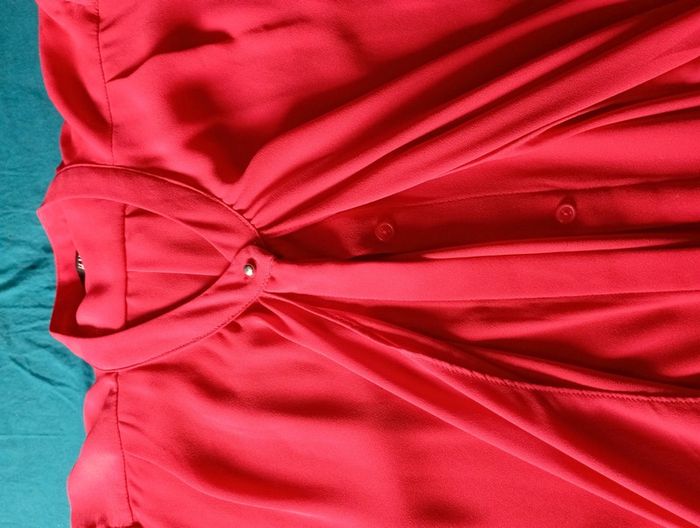Blouse chic rouge cerise - photo numéro 6