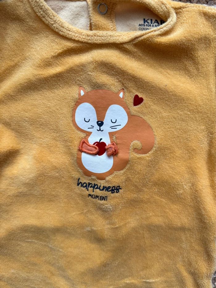 Pyjama velours Kiabi 3mois / 60cm - photo numéro 2