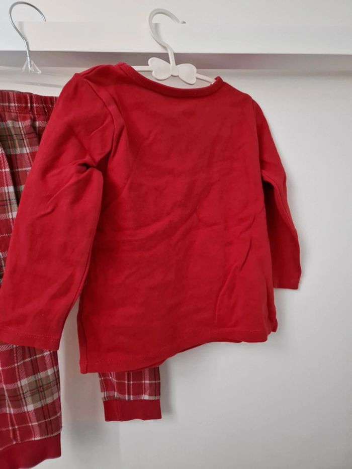 Ensemble Pyjamas pain d'épice à carreaux rouge marron 18-24mois Très bon état - photo numéro 4