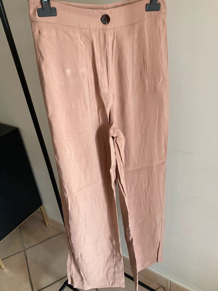Pantalon fluide abricot