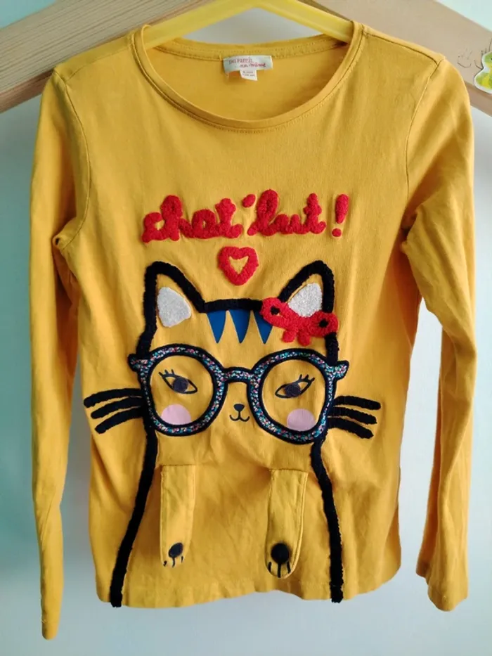 T-shirt manches longues chat'lut DPAM 8 ans - photo numéro 2