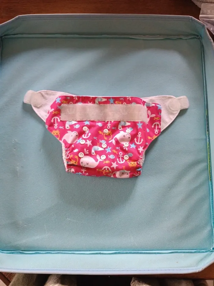 Couche lavable fuchsia Little Bloom 0-3A - photo numéro 3