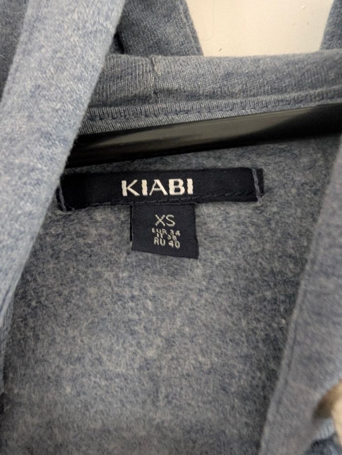 Sweat zippé à capuche bleu – Kiabi XS - photo numéro 3