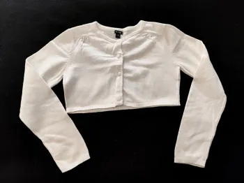 Gilet court blanc kiabi 8 ans