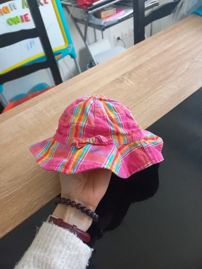 Chapeau bébé fille 1/6 mois - photo numéro 2