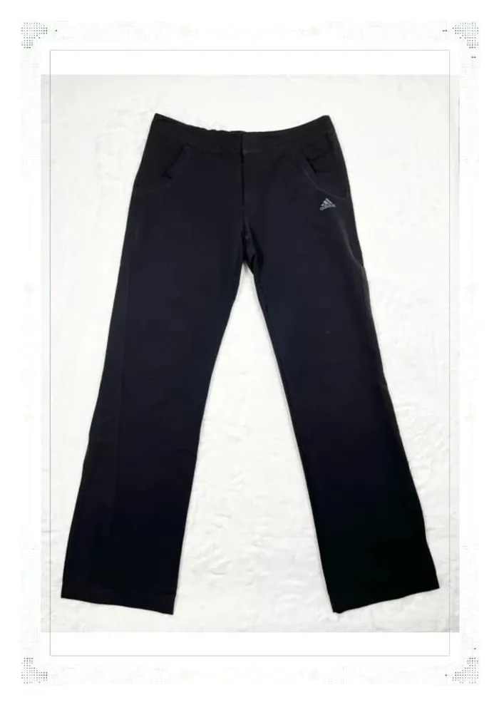 Adidas pantalon de sport noir femme taille L climacool coupe droite - photo numéro 2