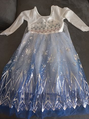 Robe déguisement blanche elsa reine des neiges 3/4 ans