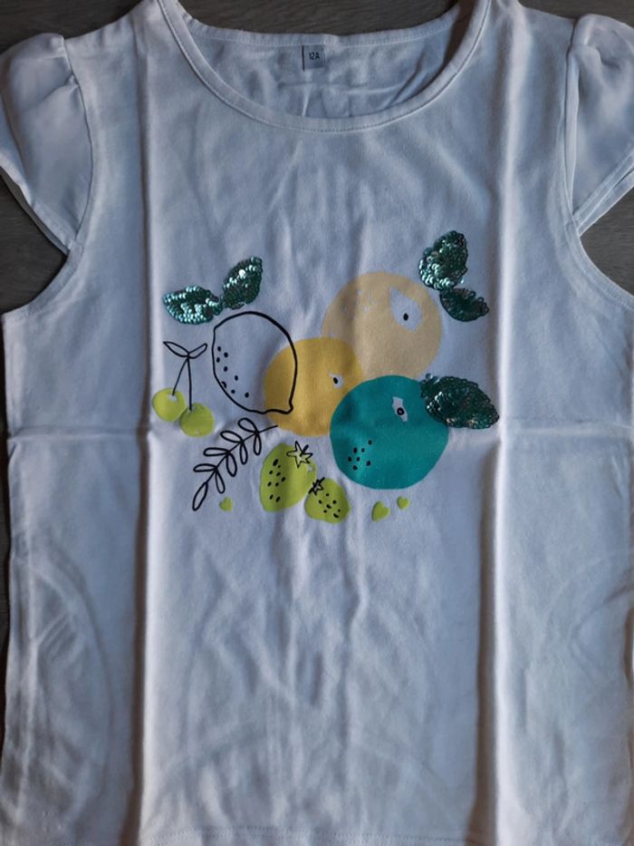 T-shirt manches courtes fille 12 ans - photo numéro 2