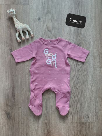 Grenouillère légère fille 1 mois