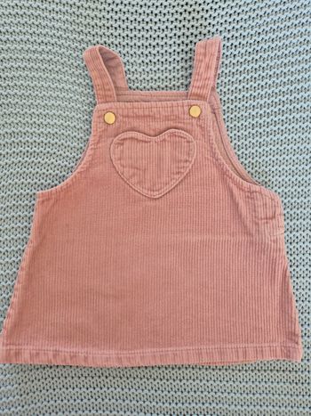 Robe salopette velours 